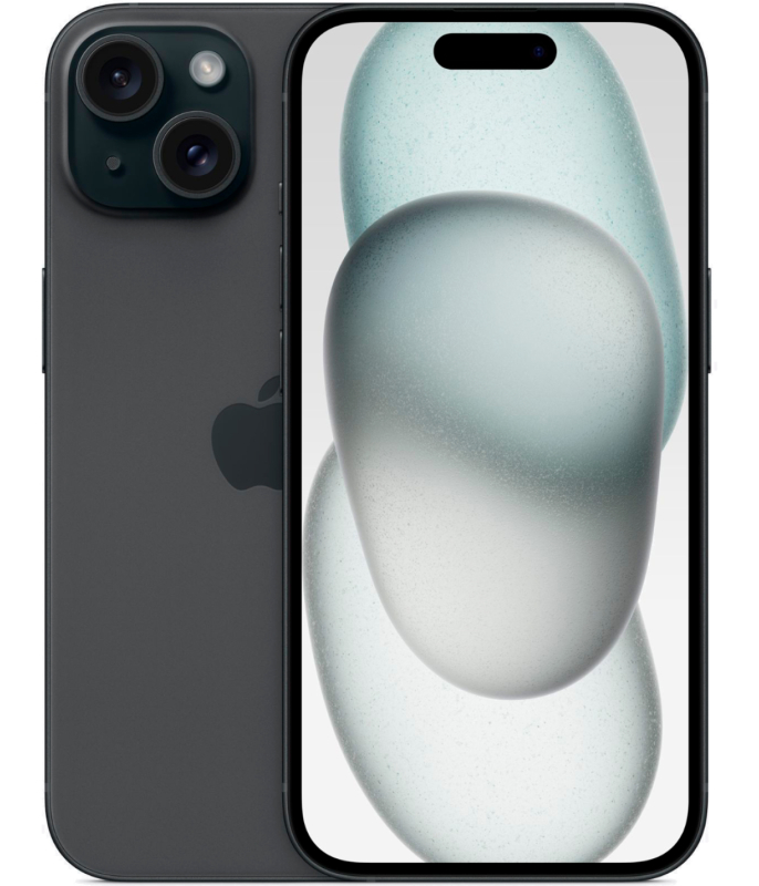 iPhone 15 128Гб (2 sim / 86% / Без коробки) Черный - Б/У ★★★★☆