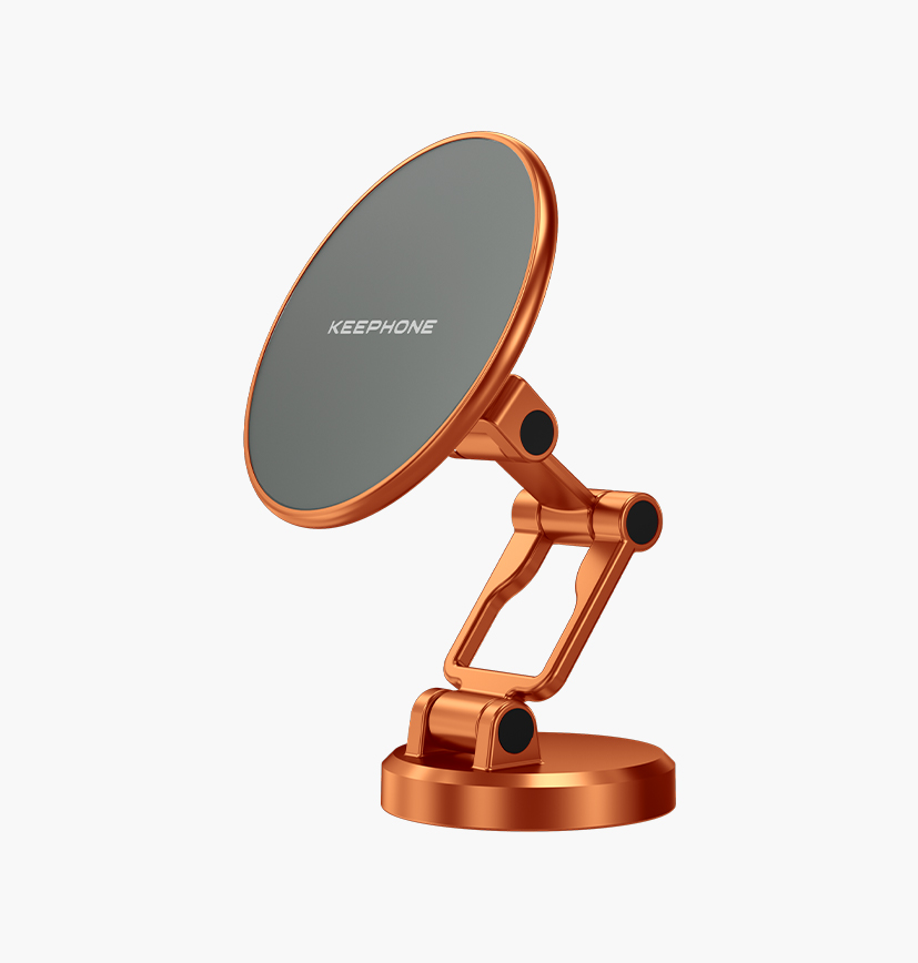 Держатель для смартфона Keephone Maghalo Magsafe Magnetic Triple Axis Stand, Оранжевый