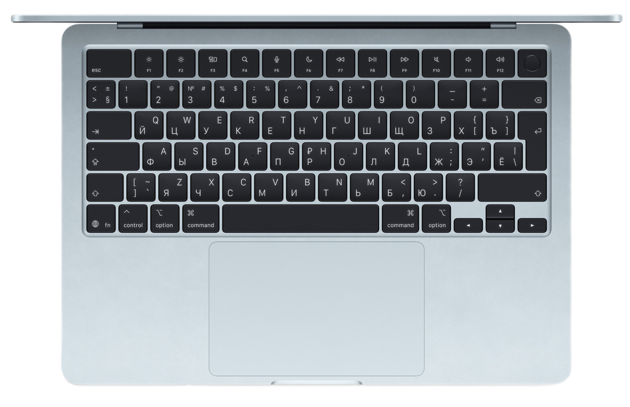 Ноутбук Apple MacBook Air 13" (Early 2026) MDHH4 (10C CPU/8C GPU/M5/16Гб/512Гб SSD) Небесно-голубой